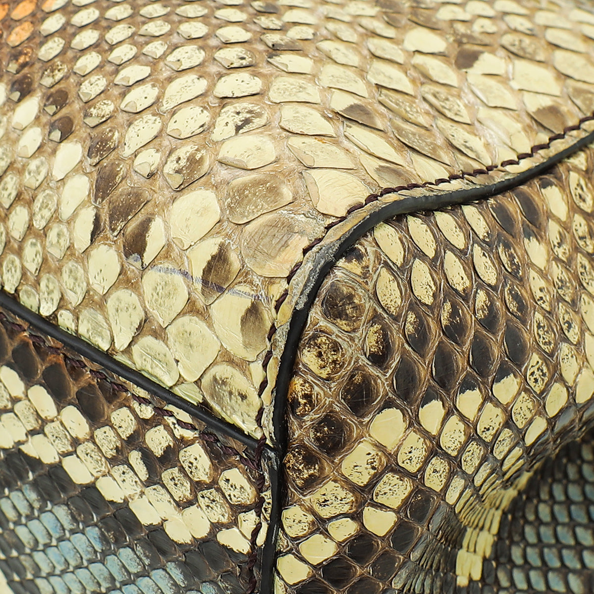 Fendi Bicolor Python Peekaboo Mini Bag