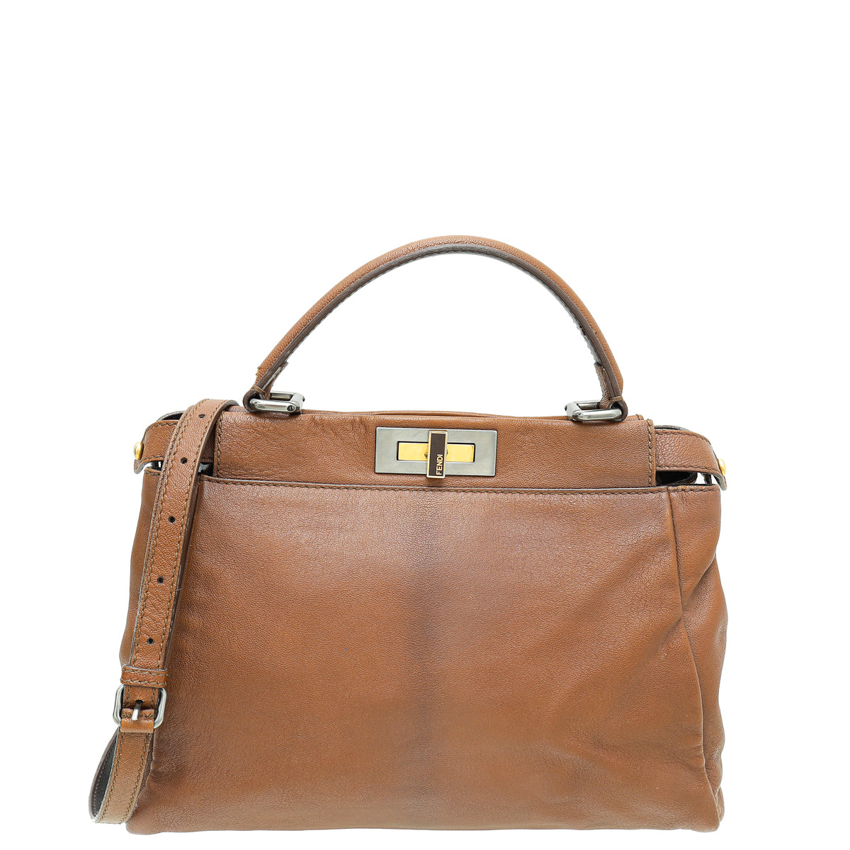 Fendi Brown Peekaboo Regular Bag