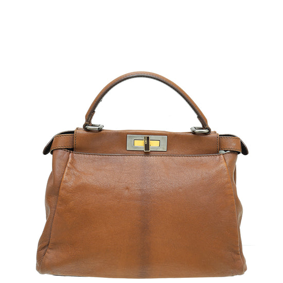 Fendi Brown Peekaboo Regular Bag – The Closet