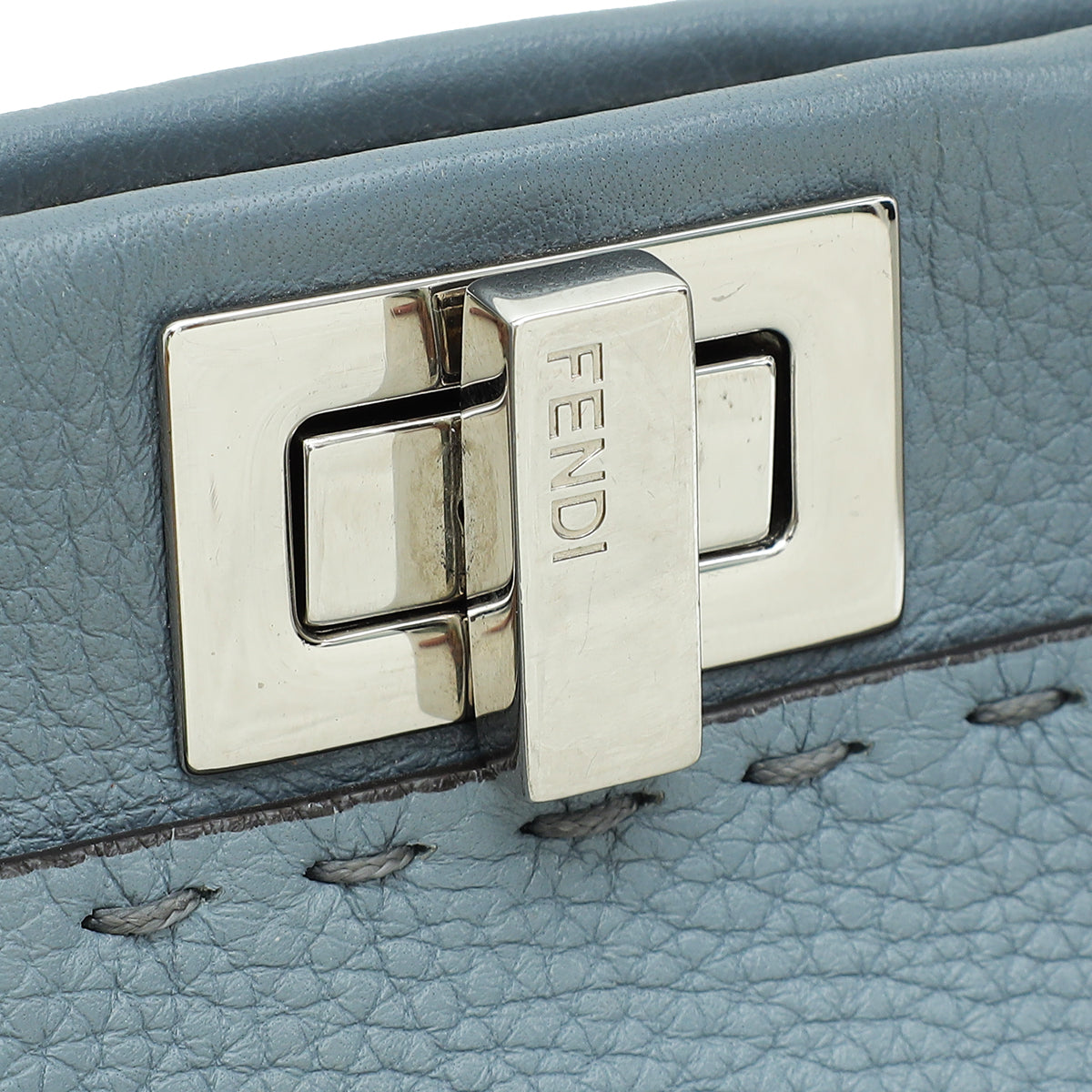 Fendi Grey Peekaboo Selleria Mini Bag