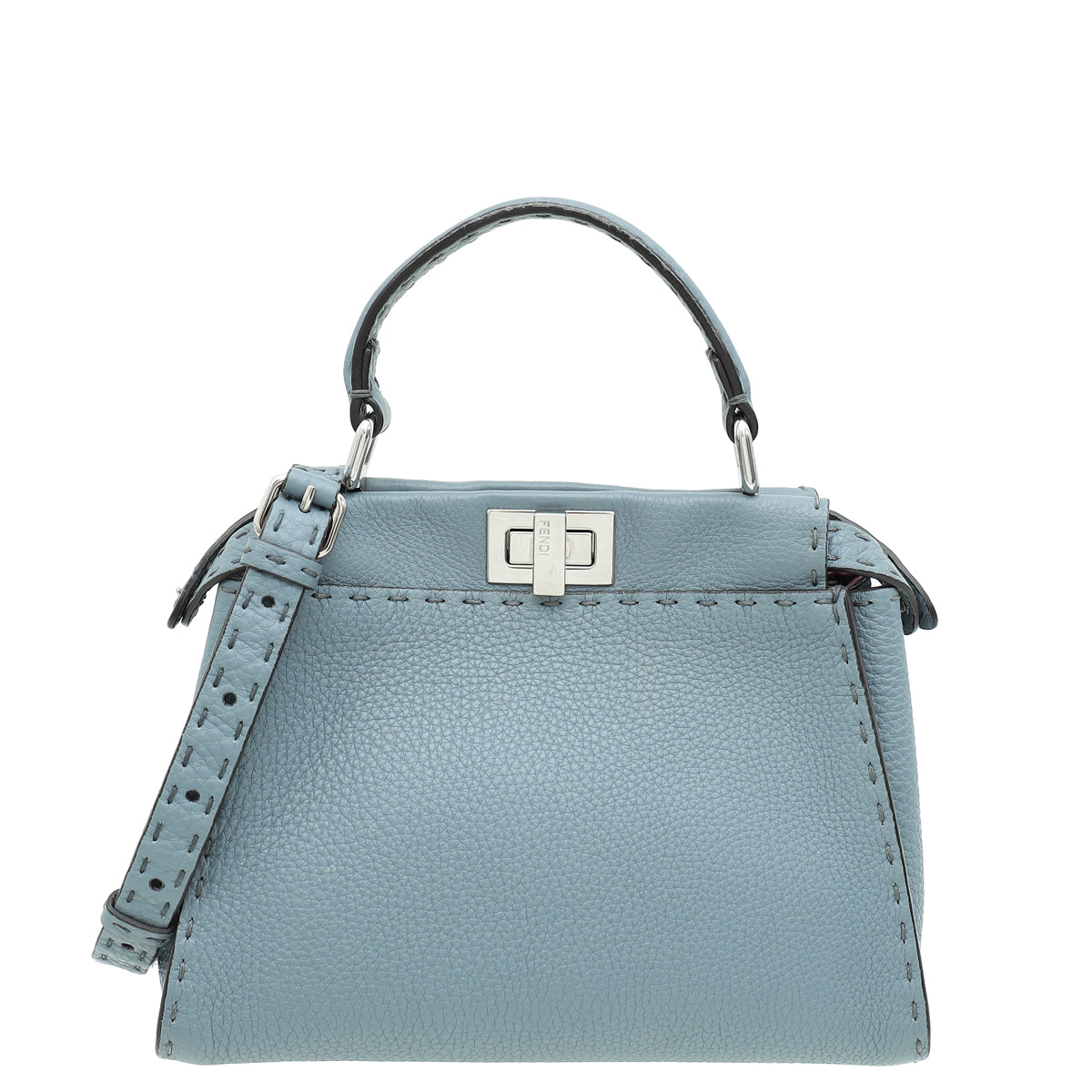 Fendi Grey Peekaboo Selleria Mini Bag1