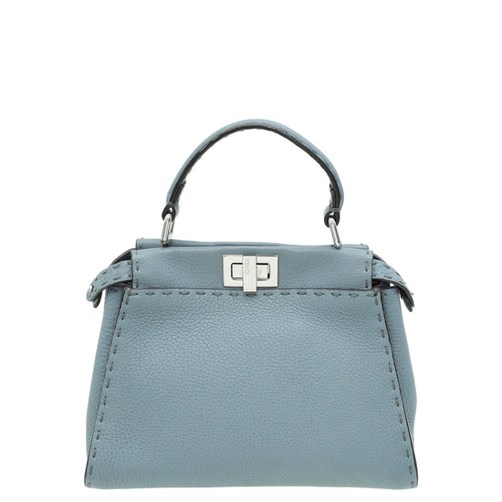 Fendi Grey Peekaboo Selleria Mini Bag