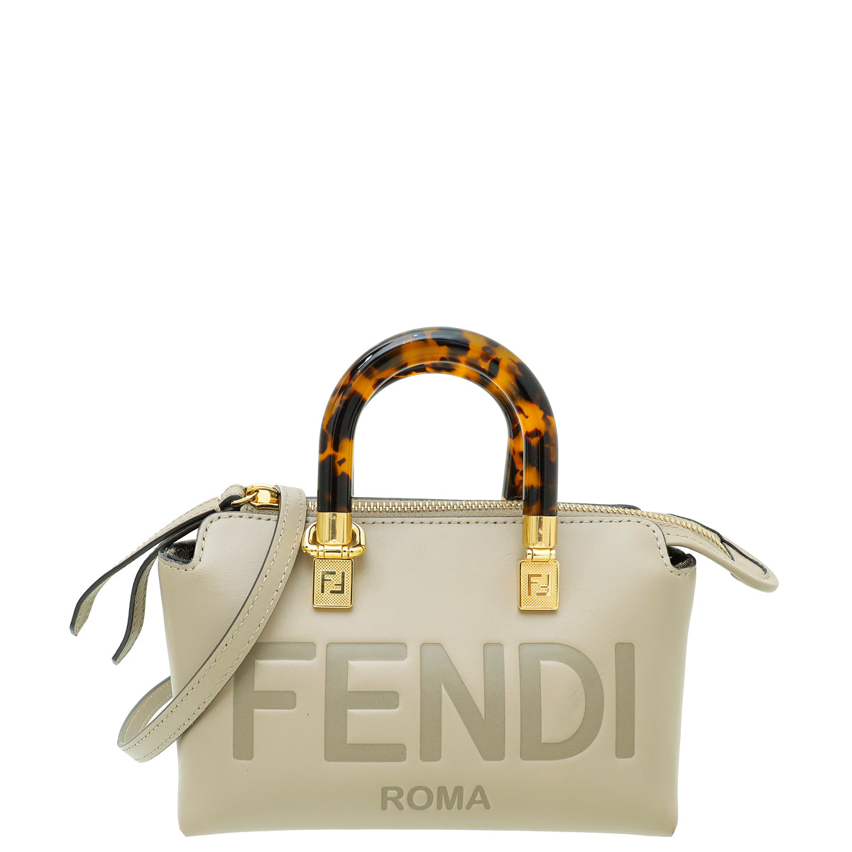 Fendi Etoupe By The Way Mini Boston Bag