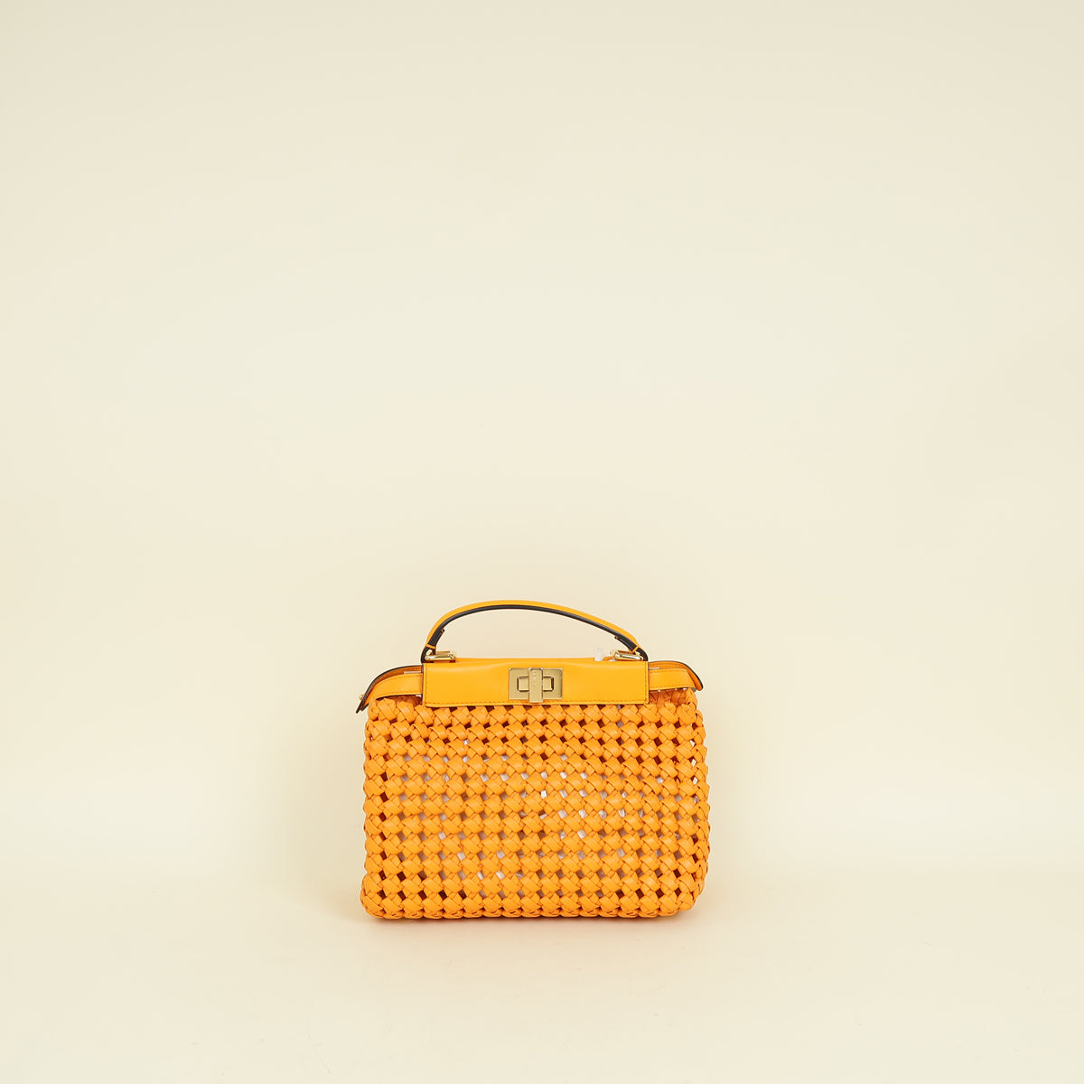 Fendi Orange Peekaboo Mini Bag