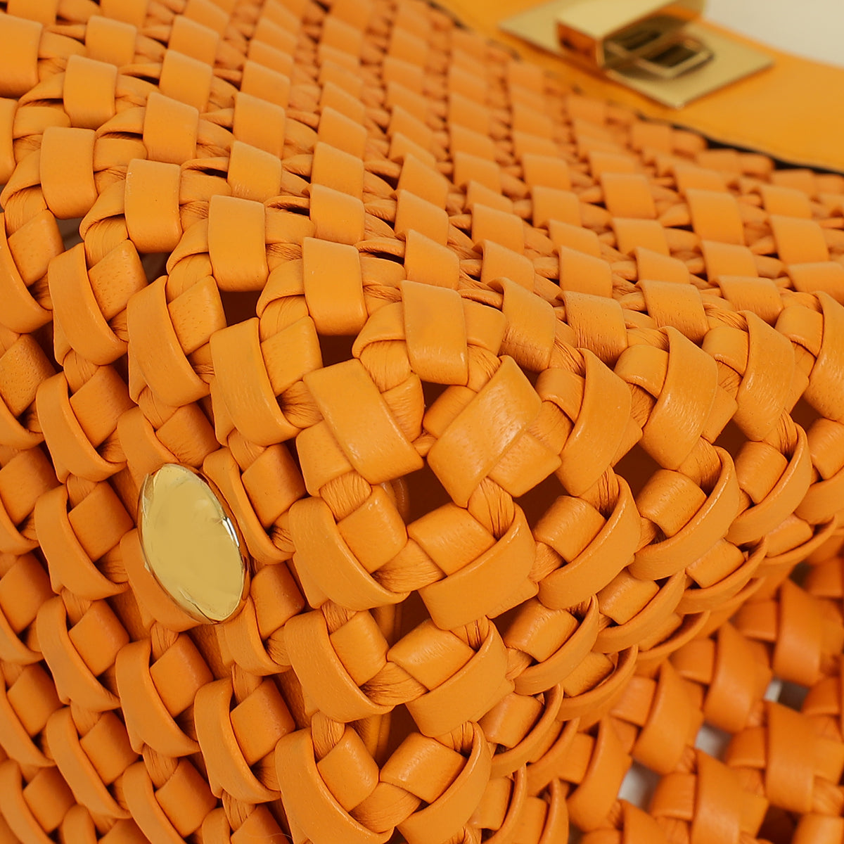 Fendi Orange Peekaboo Mini Bag