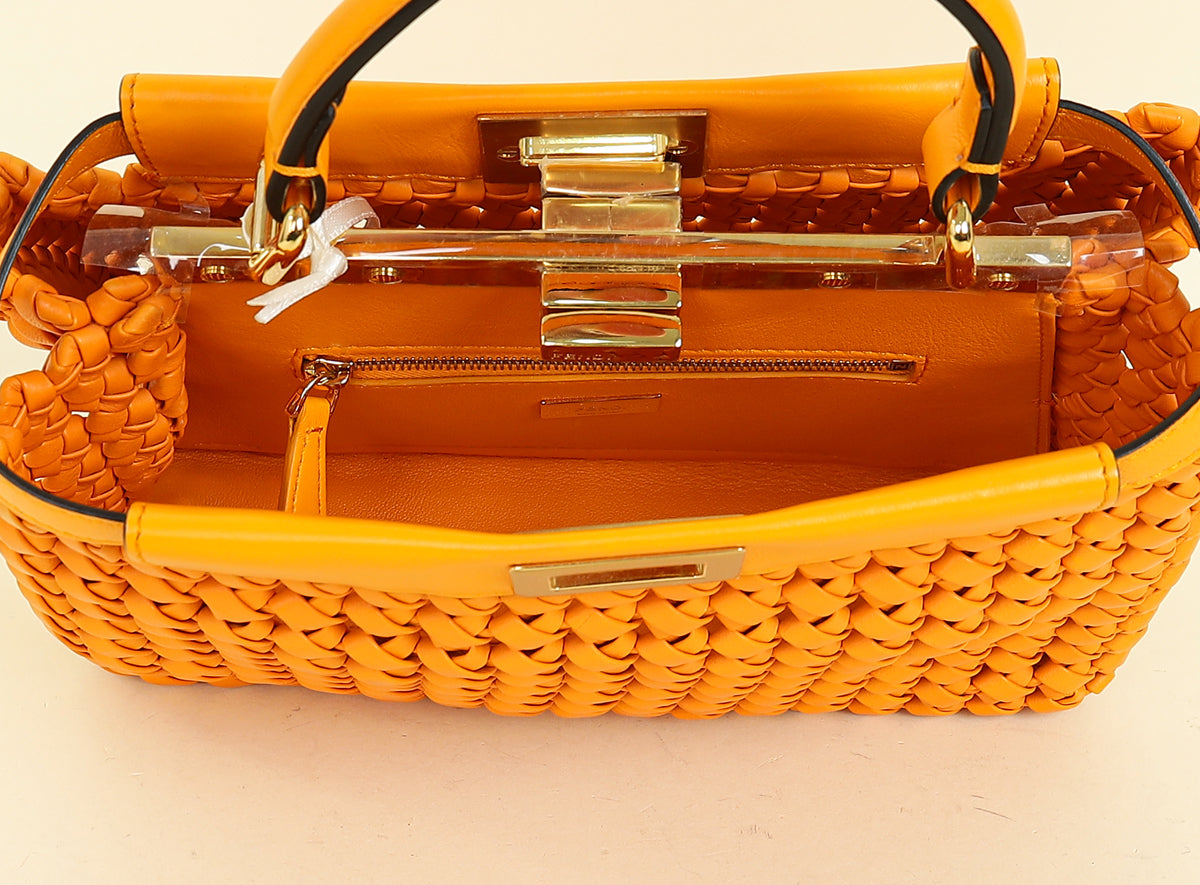 Fendi Orange Peekaboo Mini Bag