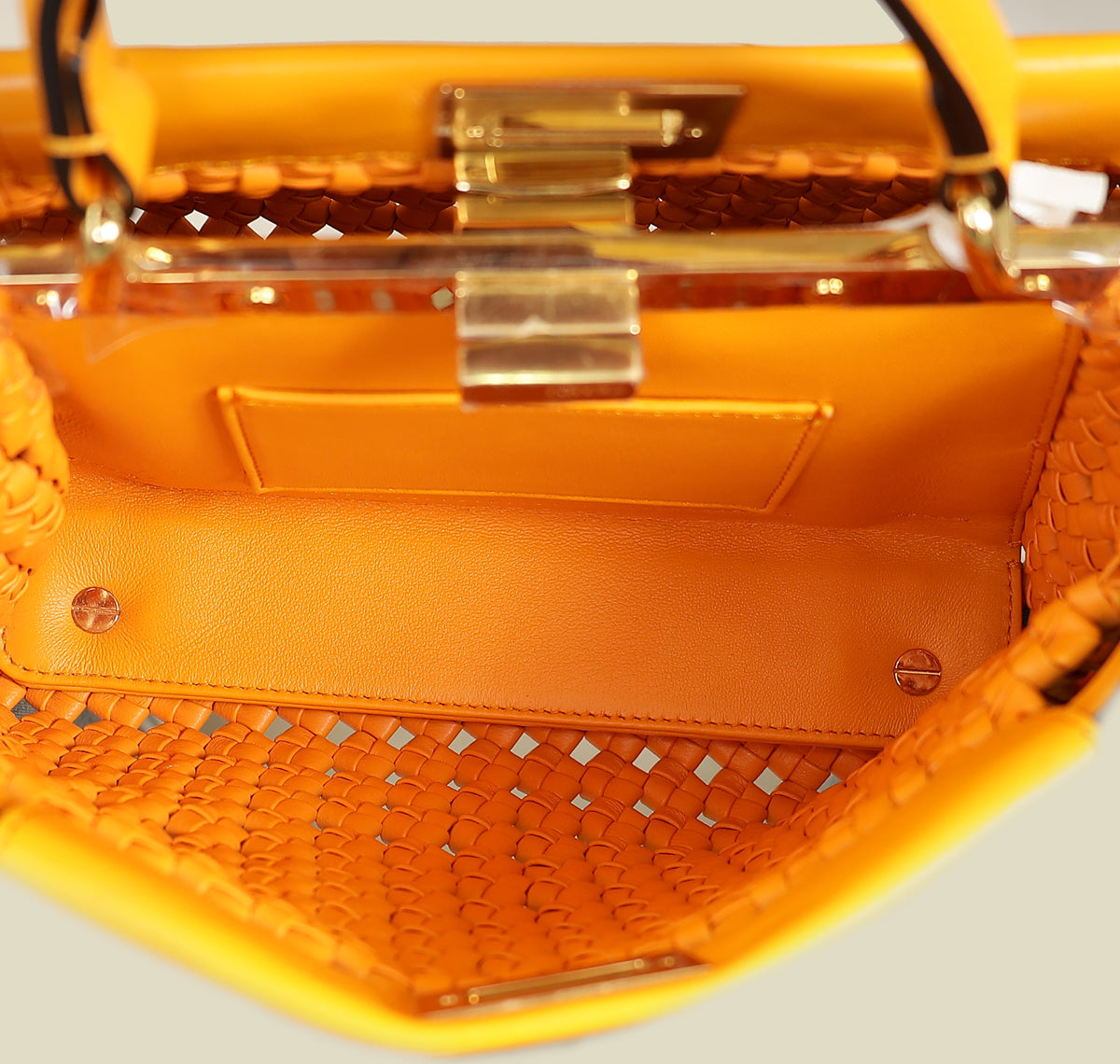 Fendi Orange Peekaboo Mini Bag