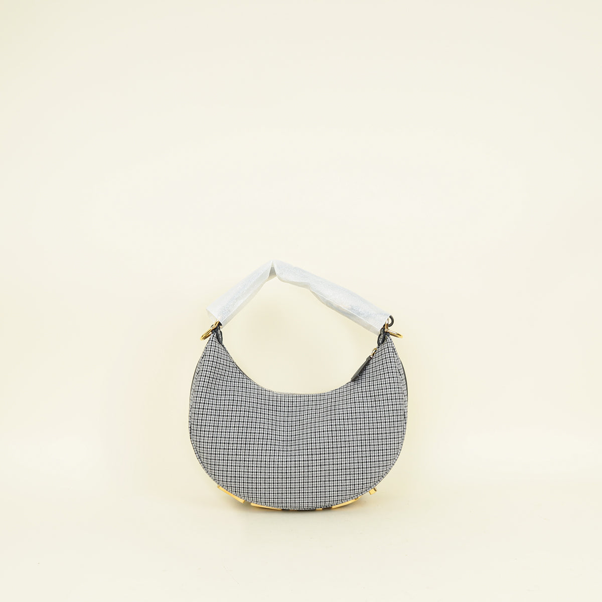 Fendi Grey Houndstooth Fendigraphy Hobo Bag