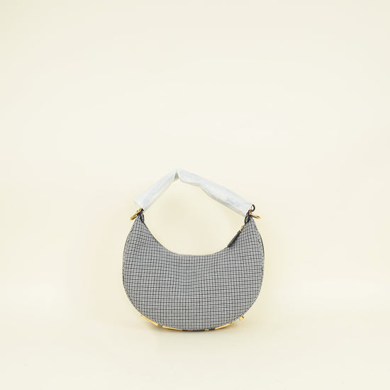 Fendi Grey Houndstooth Fendigraphy Hobo Bag