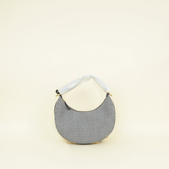 Fendi Grey Houndstooth Fendigraphy Hobo Bag