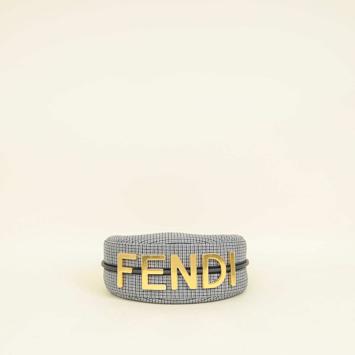 Fendi Grey Houndstooth Fendigraphy Hobo Bag