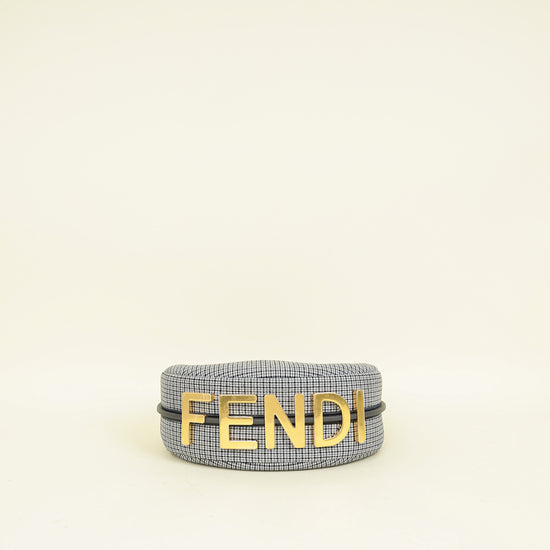 Fendi Grey Houndstooth Fendigraphy Hobo Bag