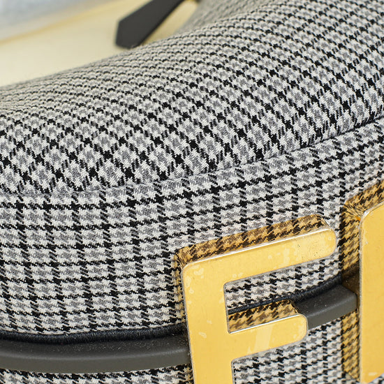 Fendi Grey Houndstooth Fendigraphy Hobo Bag