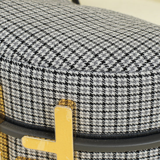 Fendi Grey Houndstooth Fendigraphy Hobo Bag