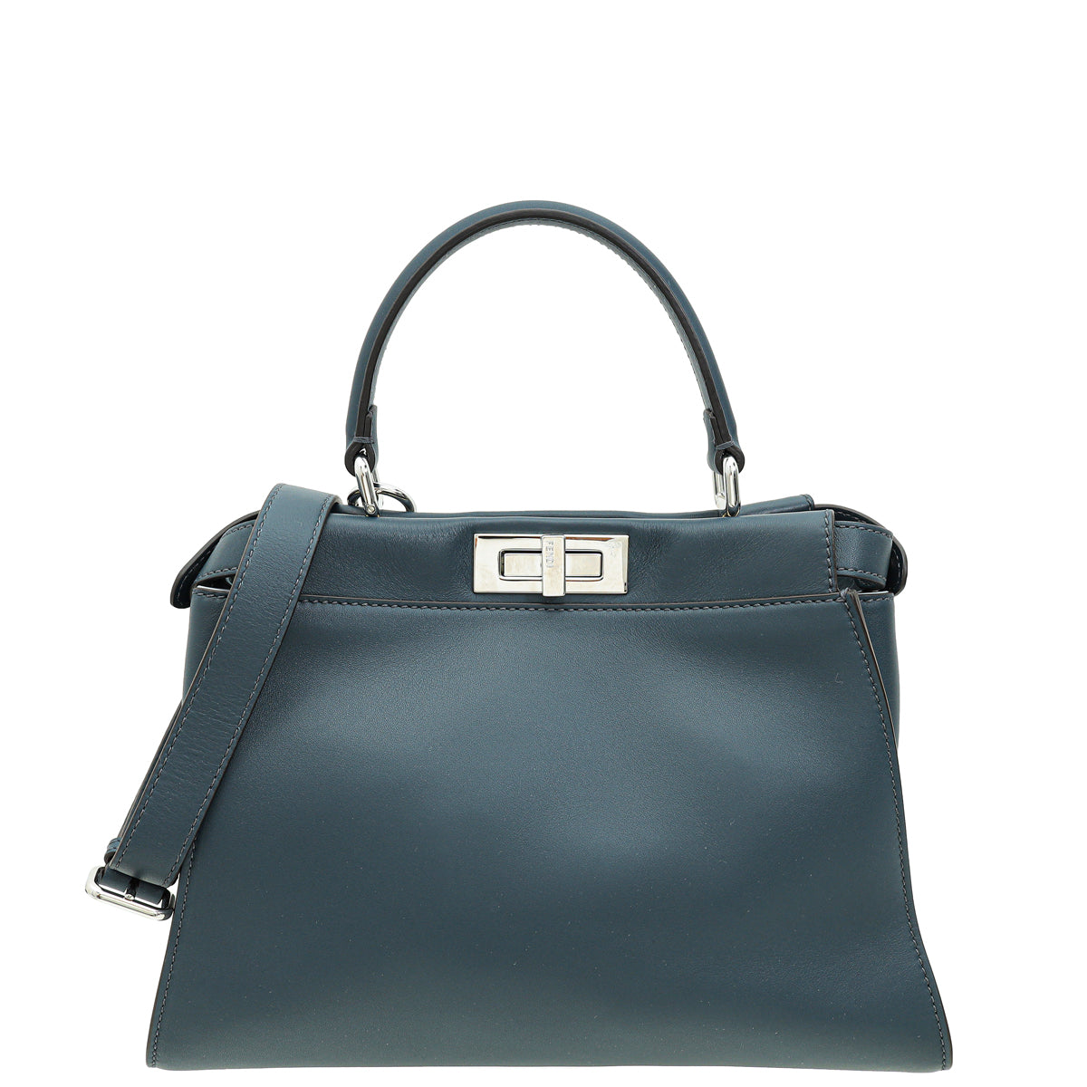 Fendi Navy Blue Peekaboo Regular Bag