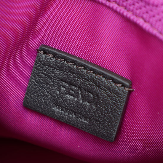 Fendi Purple FF Fabric Mini Sunshine Shopper Bag