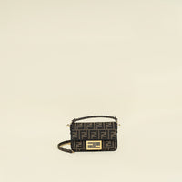 Fendi Tobacco FF Zucca Mini Baguette Bag