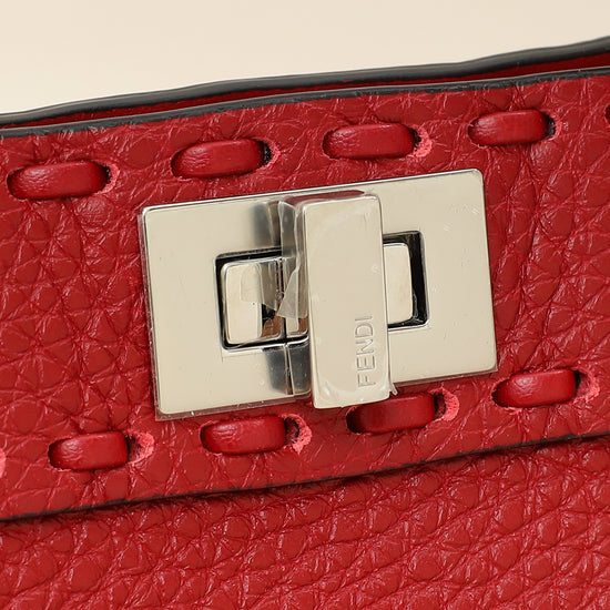 Fendi Red Selleria Peekaboo ISeeU Petite Bag-Fendi-THE CLOSET