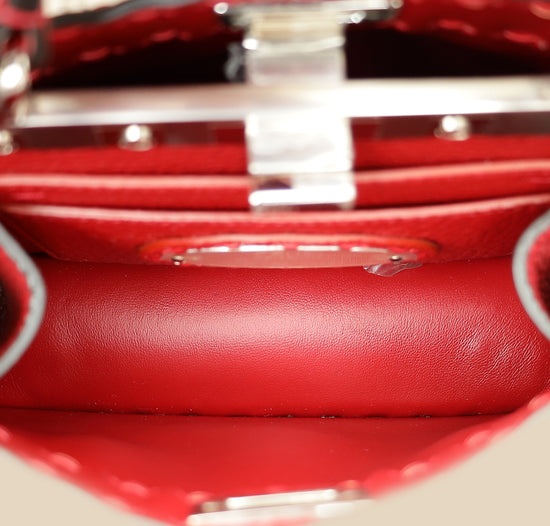 Fendi Red Selleria Peekaboo ISeeU Petite Bag-Fendi-THE CLOSET