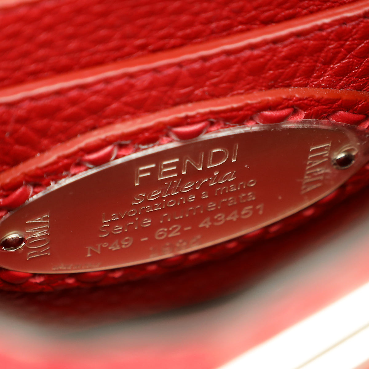 Fendi Red Selleria Peekaboo ISeeU Petite Bag-Fendi-THE CLOSET
