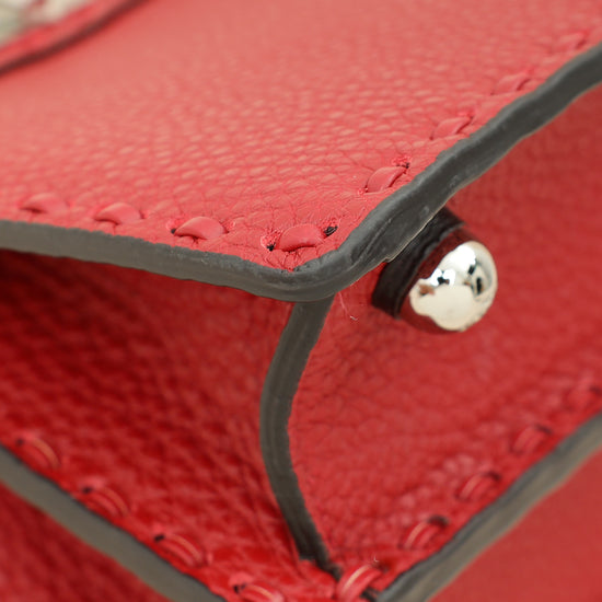 Fendi Red Selleria Peekaboo ISeeU Petite Bag-Fendi-THE CLOSET