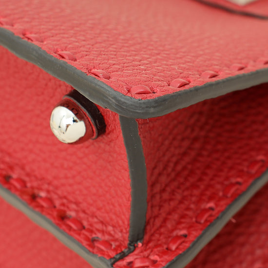 Fendi Red Selleria Peekaboo ISeeU Petite Bag-Fendi-THE CLOSET