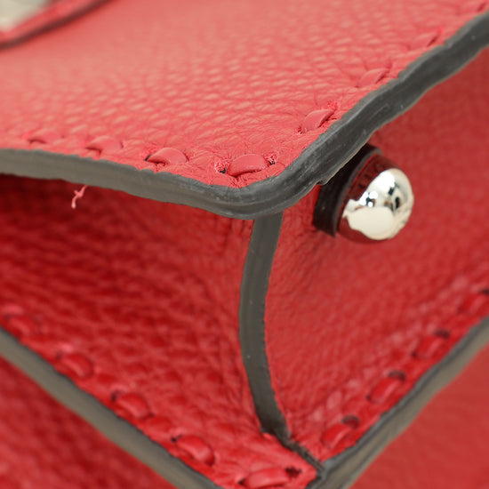 Fendi Red Selleria Peekaboo ISeeU Petite Bag-Fendi-THE CLOSET