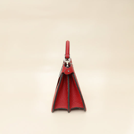 Fendi Red Selleria Peekaboo ISeeU Petite Bag-Fendi-THE CLOSET