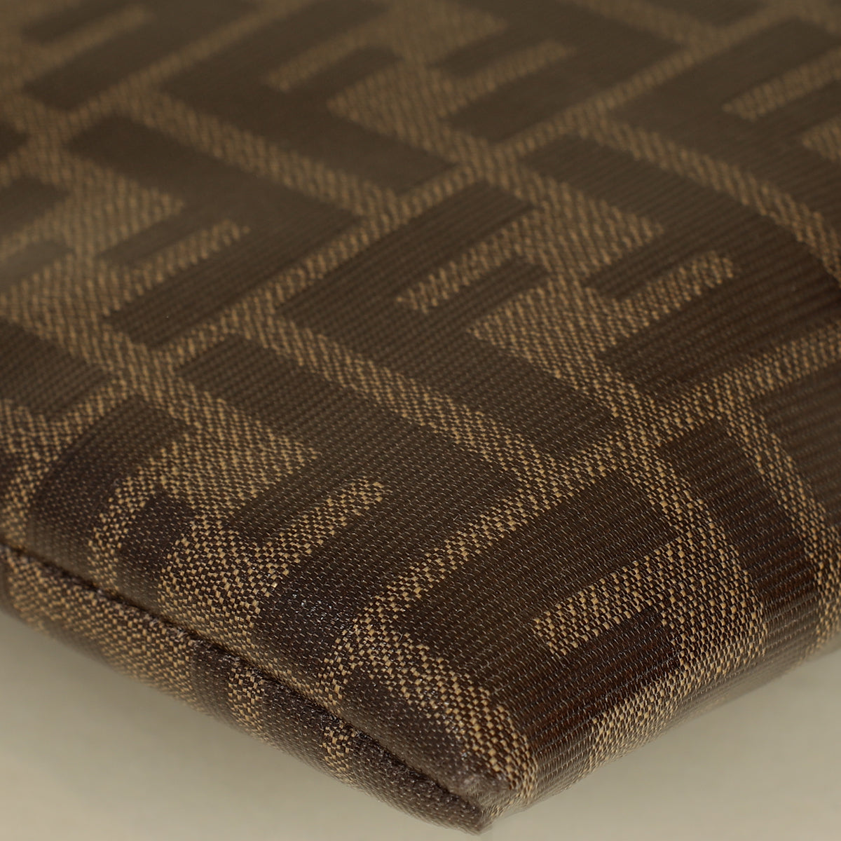 Fendi Brown FF Large Flat Wristlet Pouch-Fendi-THE CLOSET