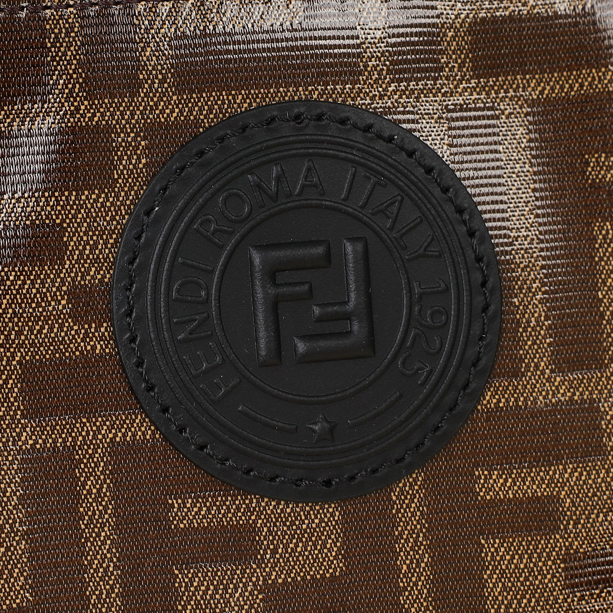 Fendi Brown FF Large Flat Wristlet Pouch-Fendi-THE CLOSET