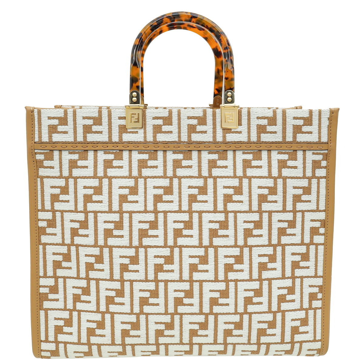 Fendi Multicolor Raffia Chenille Sunshine Shopper Medium Bag-Fendi-THE CLOSET