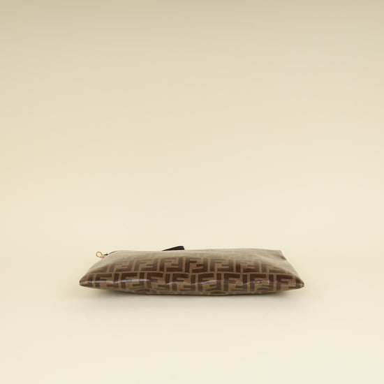 Fendi Brown FF Large Flat Wristlet Pouch-Fendi-THE CLOSET