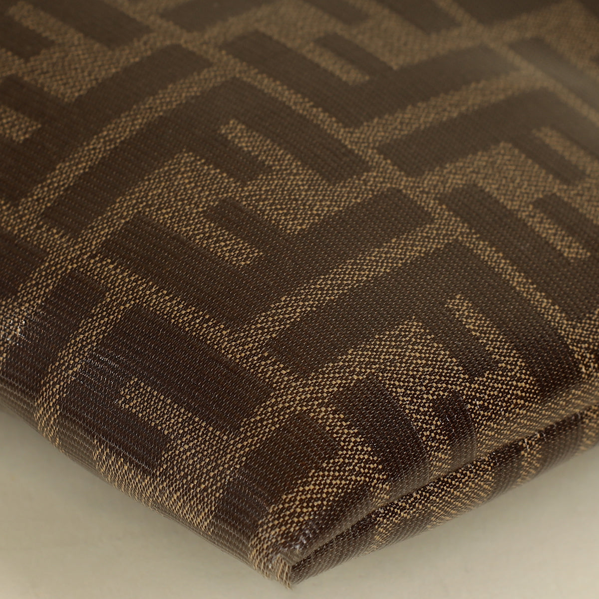 Fendi Brown FF Large Flat Wristlet Pouch-Fendi-THE CLOSET