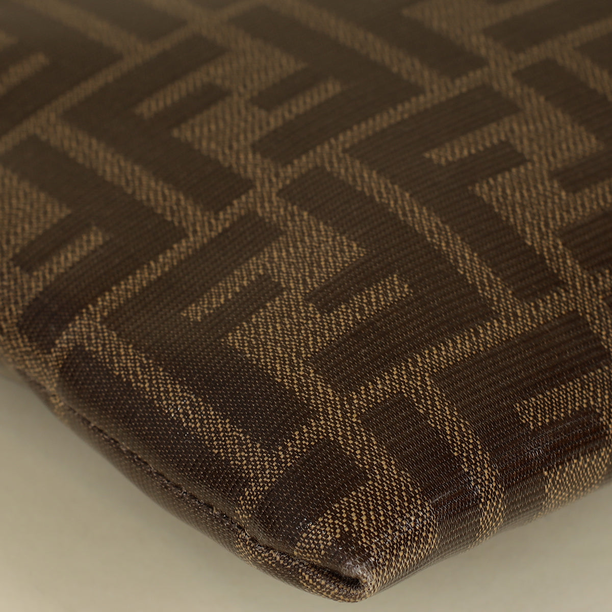 Fendi Brown FF Large Flat Wristlet Pouch-Fendi-THE CLOSET