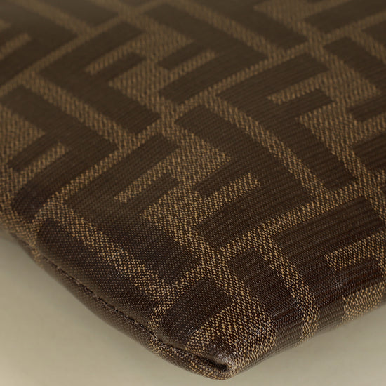 Fendi Brown FF Large Flat Wristlet Pouch-Fendi-THE CLOSET