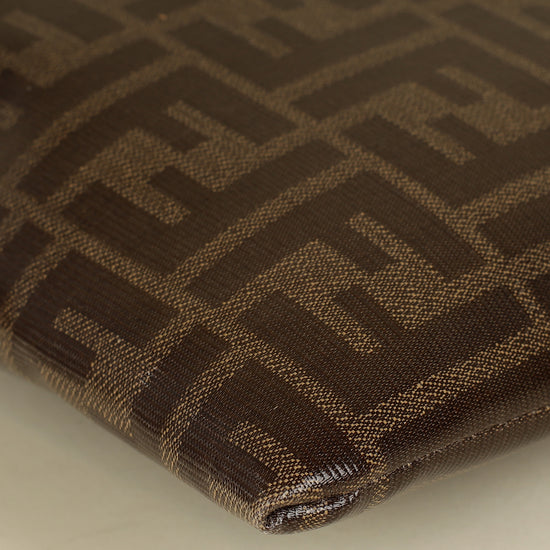 Fendi Brown FF Large Flat Wristlet Pouch-Fendi-THE CLOSET