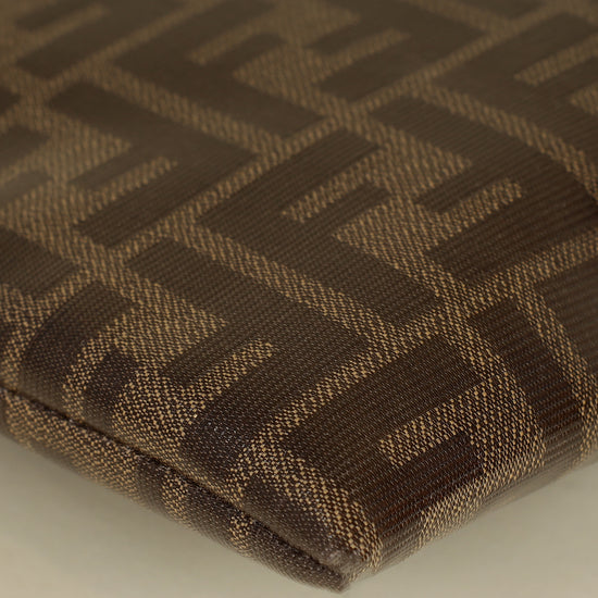 Fendi Brown FF Large Flat Wristlet Pouch-Fendi-THE CLOSET