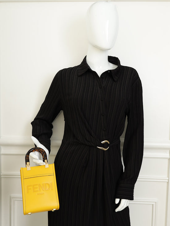 Fendi Yellow Mini Sunshine Shopper Bag