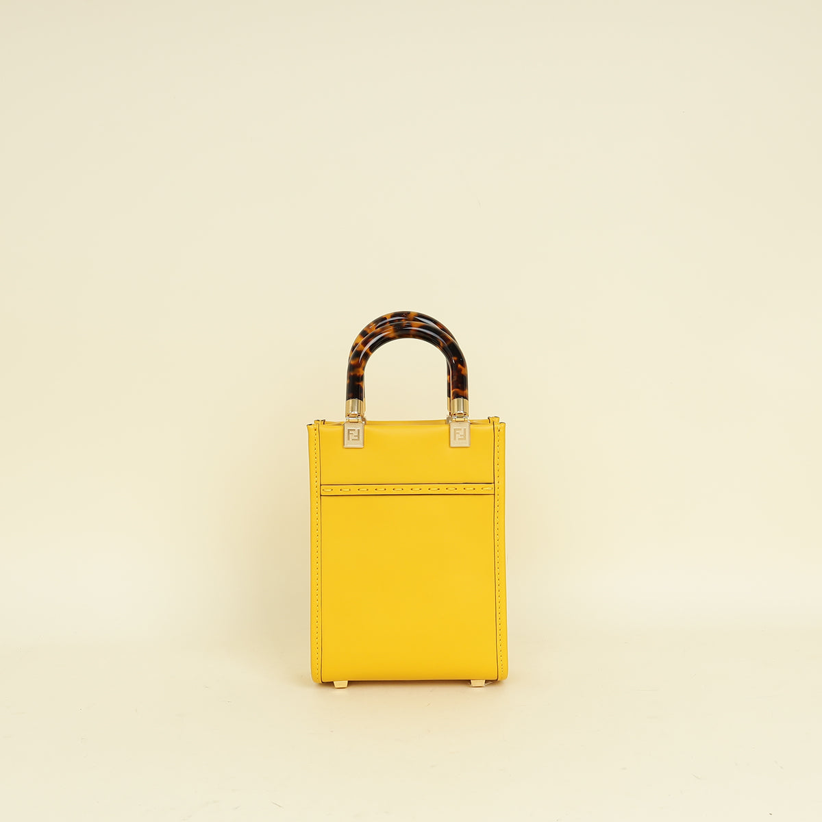 Fendi Yellow Mini Sunshine Shopper Bag