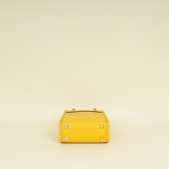 Fendi Yellow Mini Sunshine Shopper Bag