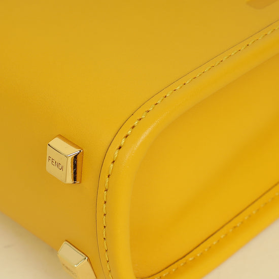 Fendi Yellow Mini Sunshine Shopper Bag
