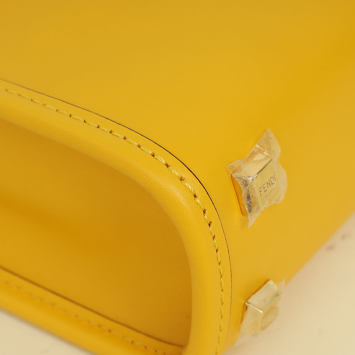 Fendi Yellow Mini Sunshine Shopper Bag