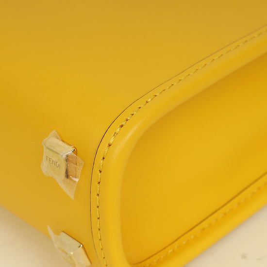 Fendi Yellow Mini Sunshine Shopper Bag