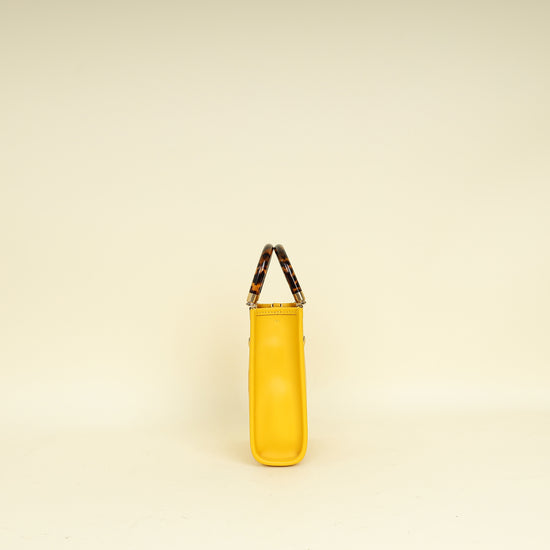 Fendi Yellow Mini Sunshine Shopper Bag