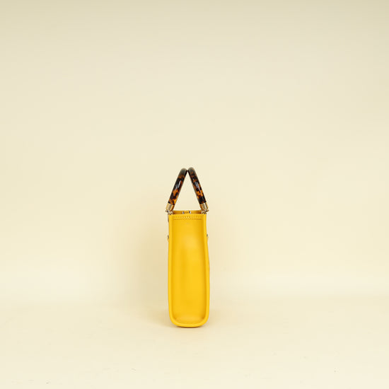 Fendi Yellow Mini Sunshine Shopper Bag
