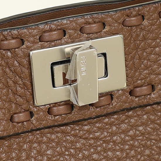 Fendi Brown Selleria Peekaboo ISeeU Petite Bag