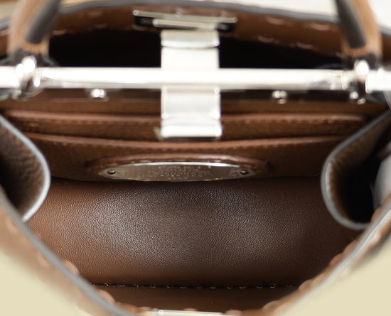 Fendi Brown Selleria Peekaboo ISeeU Petite Bag