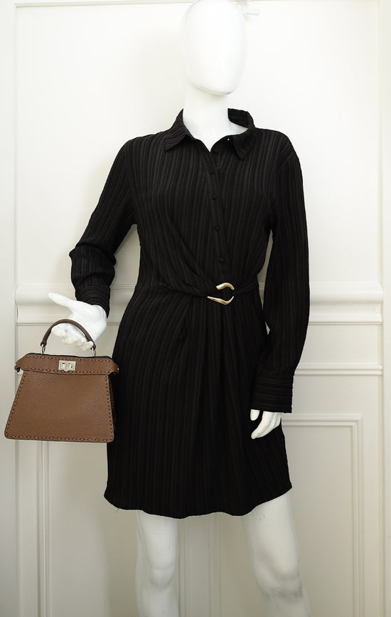 Fendi Brown Selleria Peekaboo ISeeU Petite Bag