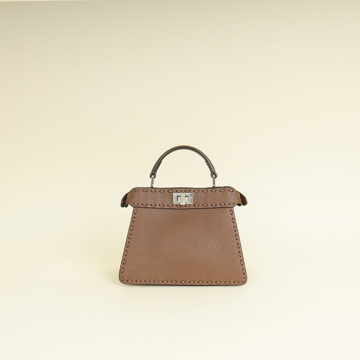 Fendi Brown Selleria Peekaboo ISeeU Petite Bag