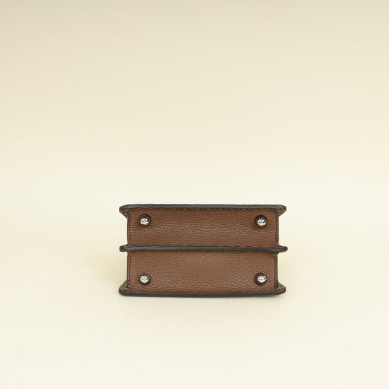 Fendi Brown Selleria Peekaboo ISeeU Petite Bag